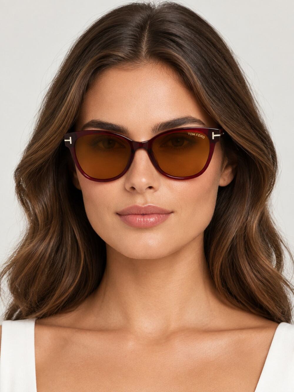 NEW Tom Ford FT0844 ANI 68E Shiny Red Sunglasses Authentic